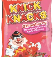 Delfi Knick Knacks Strawberry Coated Biscuits | 50g